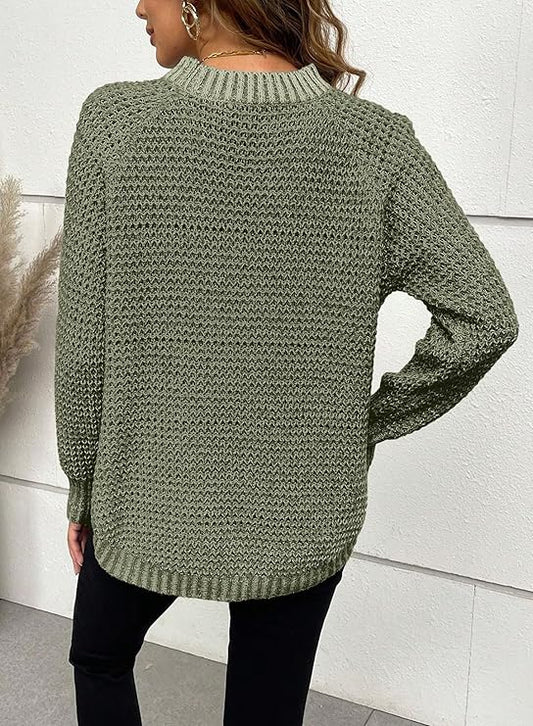 Dokotoo Womens Oversized Sweaters 2025 Long Sleeve Waffle Knit Casual Chunky Pullover Sweater Fall Outfits Clothes