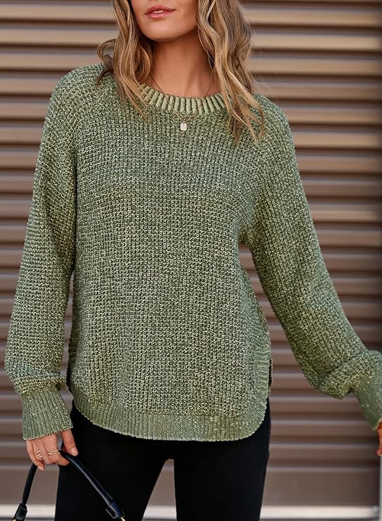 Dokotoo Womens Oversized Sweaters 2025 Long Sleeve Waffle Knit Casual Chunky Pullover Sweater Fall Outfits Clothes