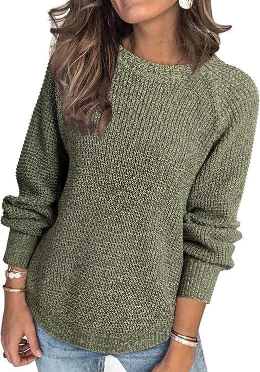 Dokotoo Womens Oversized Sweaters 2025 Long Sleeve Waffle Knit Casual Chunky Pullover Sweater Fall Outfits Clothes